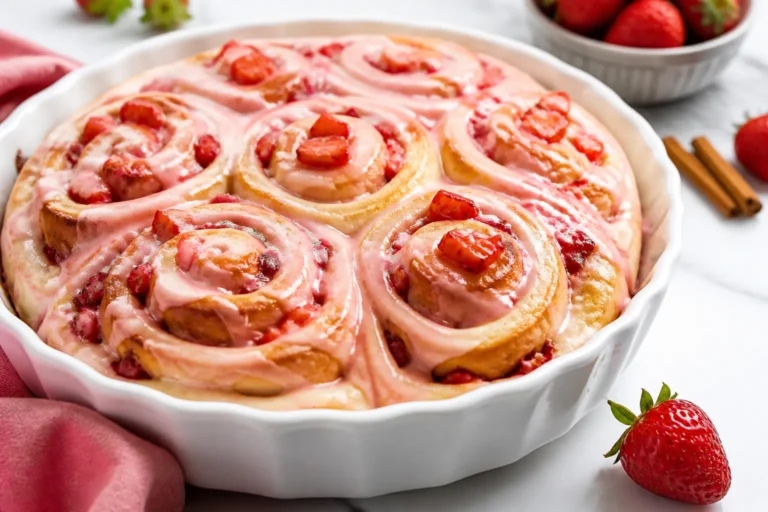 Homemade Strawberry Cinnamon Rolls – Soft, Fruity, and Comforting