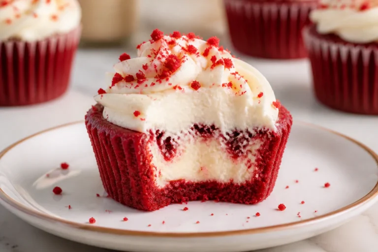 Red Velvet Cheesecake Cupcake – A Festive, Creamy Treat