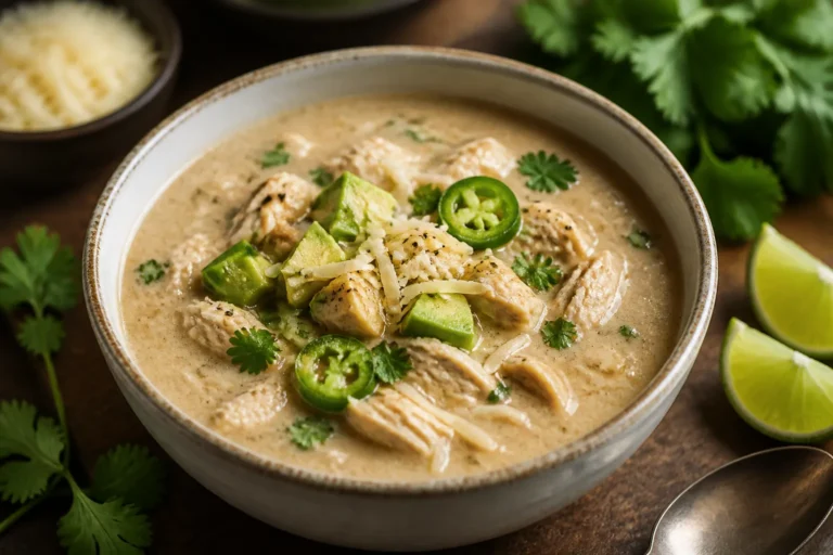 Keto White Chicken Chili – Creamy, Cozy, and Low-Carb