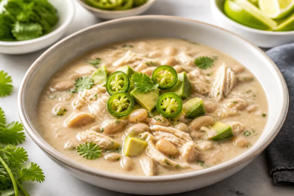 Dairy Free White Chicken Chili - Cozy, Creamy, and Easy