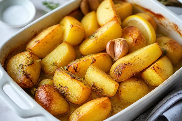 Greek Lemon Potatoes – Crispy Edges, Soft Centers, Big Lemon Flavor