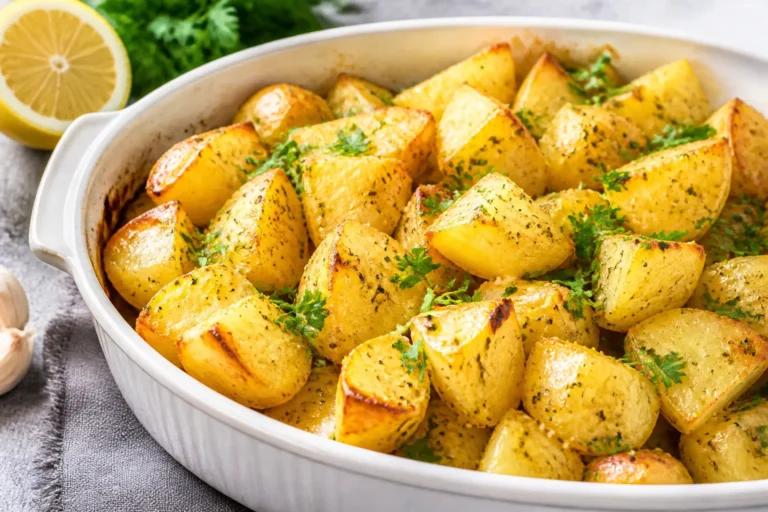 Greek-Style Lemon Potatoes With Garlic and Oregano – Bright, Savory, and Comforting