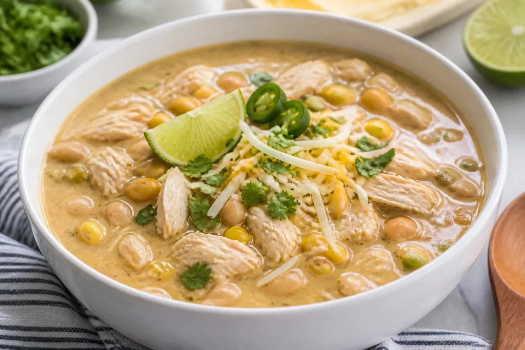 White Chicken Chili Slow Cooker - Cozy, Creamy, and Easy
