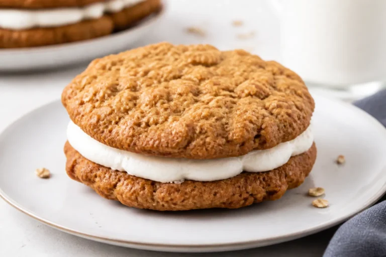 Oatmeal Cream Pie – Soft, Chewy Cookies With a Fluffy Vanilla Filling