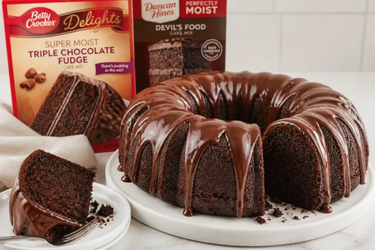 Chocolate Bundt Cake With Cake Mix Boxes – Easy, Moist, and Crowd-Pleasing