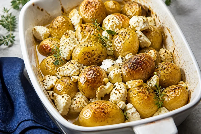 Greek Feta Roast Potatoes – Crispy, Tangy, And Comforting